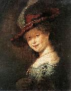 Rembrandt Peale Portrait of the Young Saskia Sweden oil painting artist
